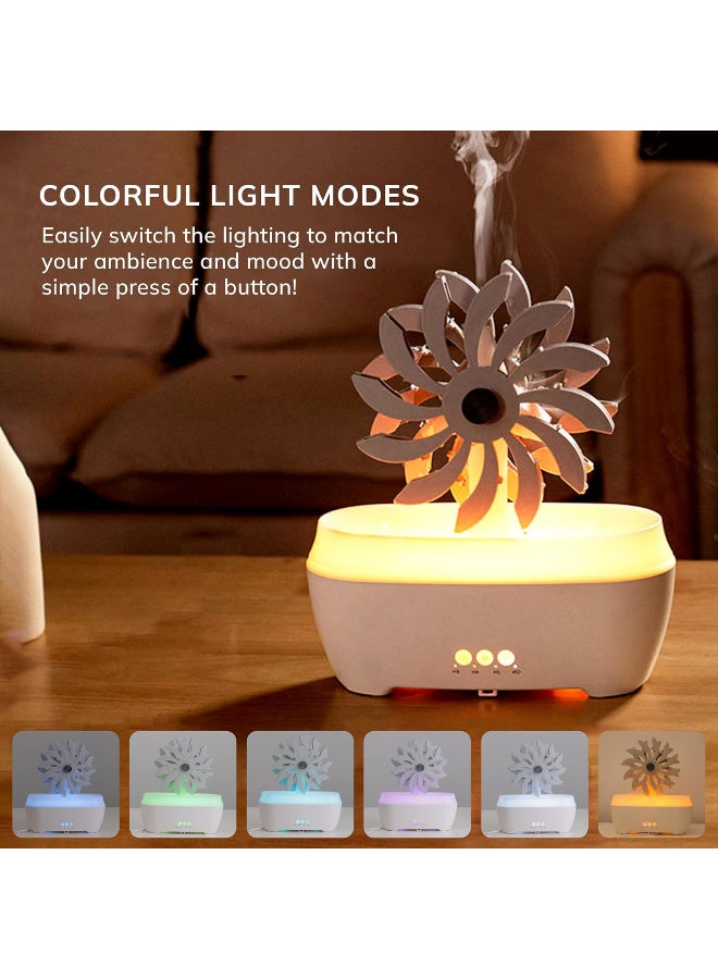 Windmill Humidifier with Remote Control|300ML Capacity | Whisper-Quiet, Smart Timer, Multi Light Modes Ideal for Aromatherapy | Aroma Diffuser for Home, Essential Oil Diffuser - Image 4